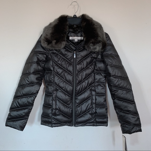 Kenneth Cole I Love New York Faux Fur Lined Coat - Picture 2 of 8